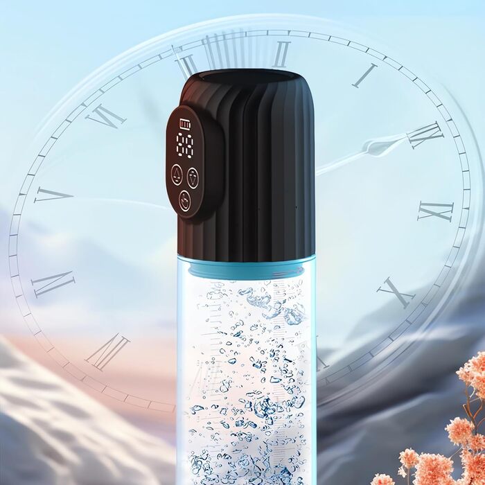 Електрична помпа для збільшення пеніса з LED-дисплеєм, 8 режимів, для покращення ерекції та затримки еякуляції