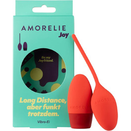 AMORELIE Joy – Вібро-яйце Whirl | з пультом дистанційного керування | з силікону & ABS, червоний