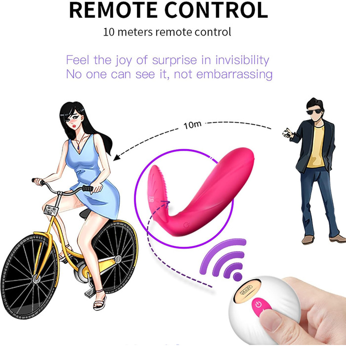 Вібратор-кулька ChicLSQ з пультом дистанційного керування, 10 режимів вібрації, для стимуляції клітора, вагіни та G-точки, нагрівається до 42°C