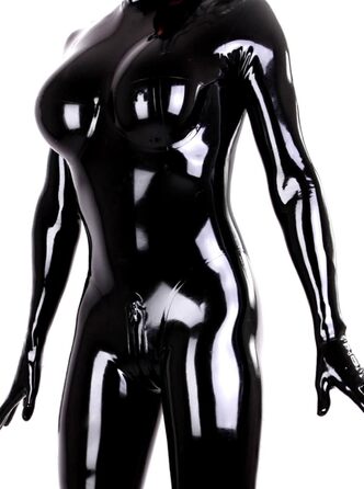 Сукня-імітація мами з дизайном 3D-грудей з латексу, чорна, 3XL