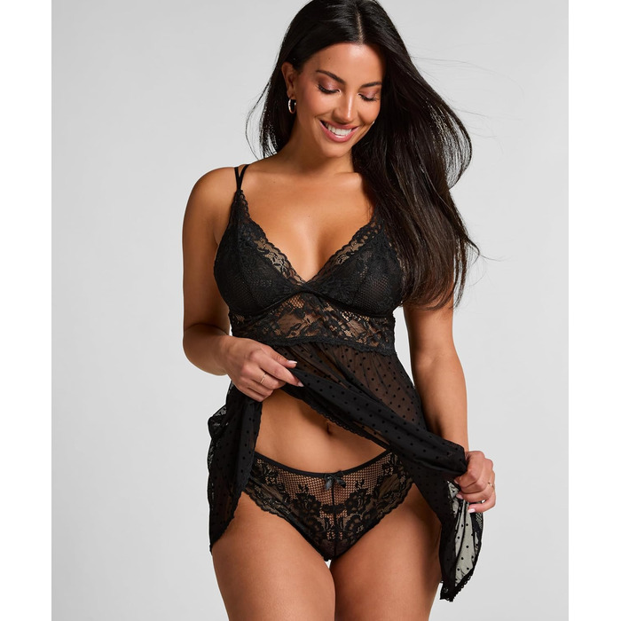 Babydoll Beatriz S Schwarz від Hunkemöller – чорна бабочка з мереживом
