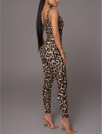 Жіночий комбінезон HKWZYY з леопардовим принтом
