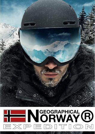 Чоловіча зимова куртка Geographical Norway — тепла стібана куртка-пуховик, колір хакі, розмір XXL