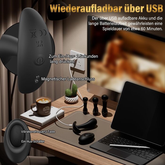 Набір анальних пробок Meeteel (4 шт) з силікону: 12 режимів вібрації, 3 розміри. Стимуляція простати для чоловіків та жінок