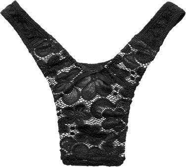 Танга з сітки LittleForBig для трансгендерів та кросдресерів, чорний колір, моделювання та корекція фігури