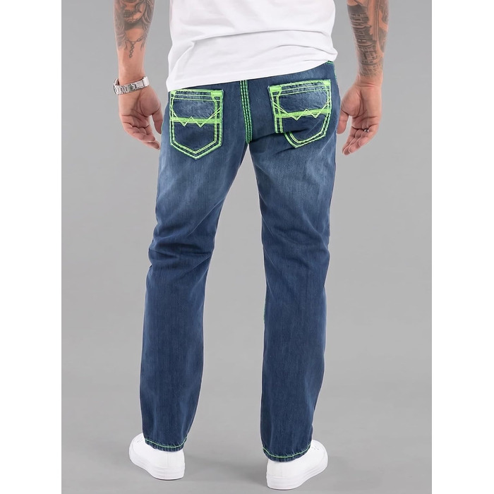 Чоловічі джинси Rock Creek Denim M33 з товстими швами, сині (31W / 32L, Rc-2271)