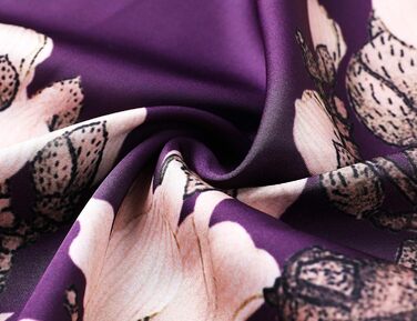 Халат жіночий Babeyond Кімоно з квітковим принтом, максі, довгий, пляжний, для вечірки, весільної ночі, для дому (один розмір, фіолетовий)