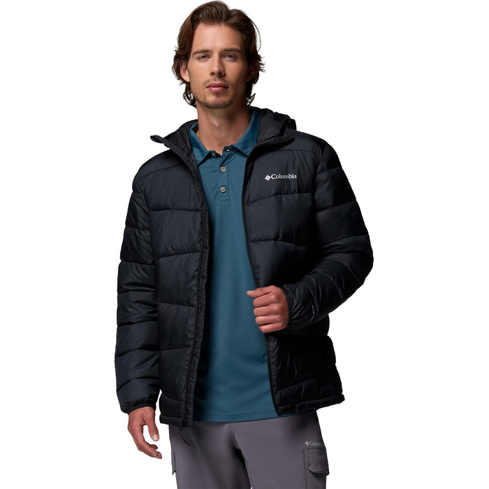 Чоловіча утеплена куртка з капюшоном Columbia Fivemile Butte™ II Puffer Jacket, чорна, розмір M