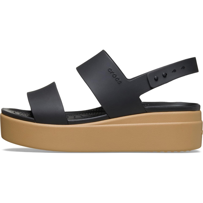 Жіночі сандалі-платформи Crocs Brooklyn Cuña Baja, чорний колір (Black Cashew), розмір 39/40 EU