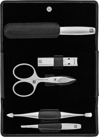 Манікюрний набір ZWILLING Premium, 5 предметів: ножиці для нігтів та кутикули (чорний)