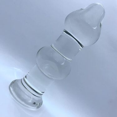 Анальний плагін зі скла ScreaAss Big Glas - великий прозорий анальний дилдо для чоловіків та жінок, 4.5/7.5/8 см