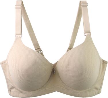 Бюстгальтер з пуш-ап, кісточки, великий розмір 44/100E, бежевий, для підтримки та комфорту