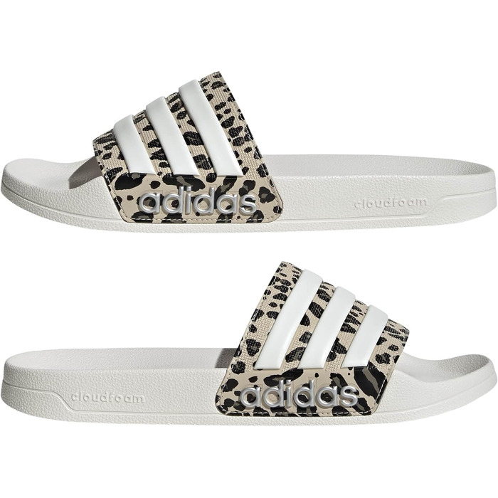 Чоловічі тапочки Adidas Adilette Shower Velcro Crystal Linen Core White Khaki (розмір 46 EU)