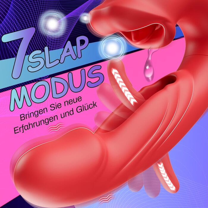 Вібратор для жінок з 10 режимами вібрації та стимуляцією клітора. Стимулятор клітора, 10 режимів, червоний