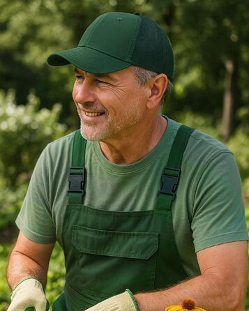 Бейсболка Zylioo XL/XXL для великої голови, регульована спортивна кепка унісекс з сіткою, темно-зелена