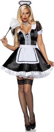 Костюм горничної LEG AVENUE, чорно-білий, розмір M (1 комплект)