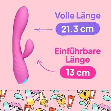 Вібратор для жінок Sinful Rabbit з стимуляцією клітора - водонепроникний та перезаряджуваний G-spot вібратор - секс-іграшка для дорослих, стимуляція G-точки