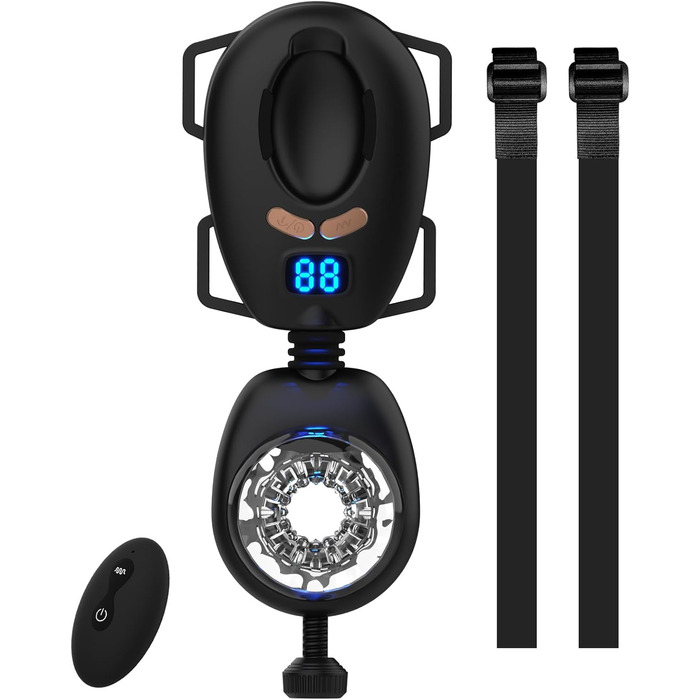 Електричний мастурбатор для чоловіків з регульованою помпою та LCD-дисплеєм. Портативний секс-іграшка (Чорний)