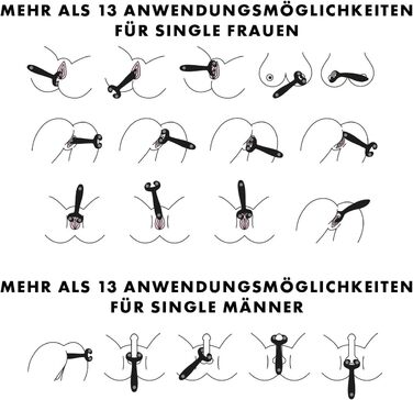 Вібратор для пар Satisfyer Endless Fun: 33 функції, 100 вібрацій | Сильний та тихий для жінок та чоловіків | Іграшка для дорослих, як дildo та для стимуляції клітора | Чорний | 1 шт.