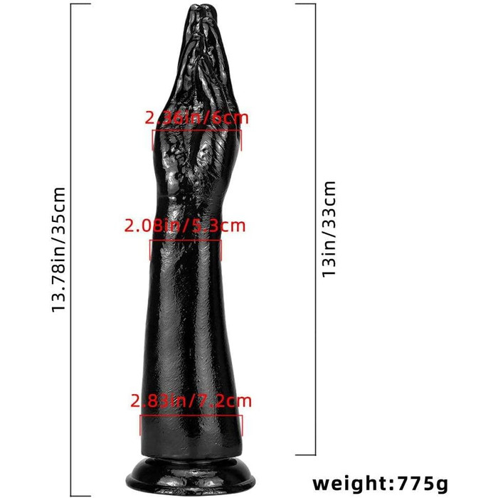 Анальний плагін для жінок, великий розмір 35 см, з сильним присоском - сексуальна іграшка