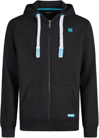 Чоловіча толстовка на блискавці з капюшоном riverso RIVNoah, Regular Fit, чорна, розмір 5XL