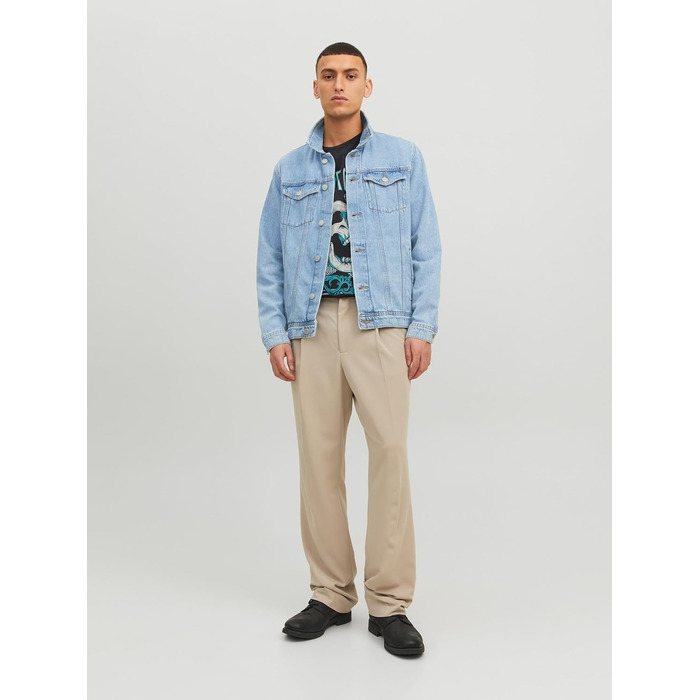 Чоловіча джинсова куртка JACK & JONES, синя (розмір M)