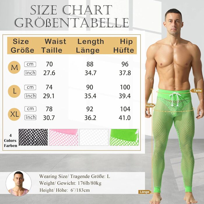 Чоловічі шорти-сетка YUFEIDA з дихаючого матеріалу, регульовані, спортивні лосини (Зелений, XL)