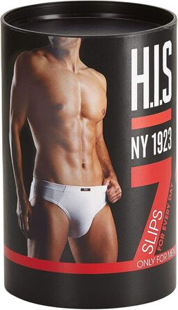 7 трусиків чоловічі H.I.S. у коробці, бавовна, тижневий запас (5 шт., кольоровий набір)