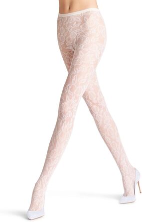 Штрипки FALKE x Kaviar Gauche для жінок, прозорі, розкішні, для весілля, без гумки, тонка шва на кінчику, м'яка тканина, білий перламутр, S-M, 1 шт.