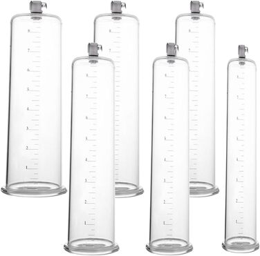 Вакуумний насос для пеніса: прозора трубка з шкалою, ручна модель для ерекції, допомога при імпотенції, збільшення та подовження пеніса. Аксесуар для чоловічих іграшок. (Д:23x7.6см)