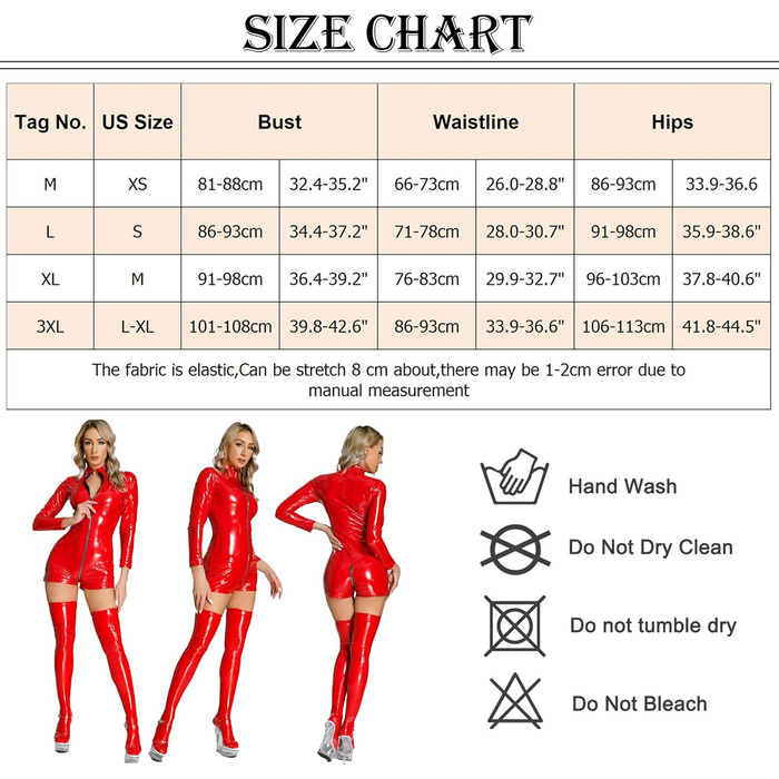Боді з екошкіри SEAUR для жінок, блискучий, міні, wetlook, для клубу, облягаючий, на блискавці, catsuit, червоний