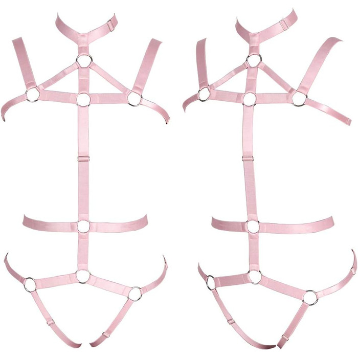 Жіночий комплект корсет, стрінги та ремінь для карнавалу, фотосесій та танців. Стиль: панк, готика, рожевий
