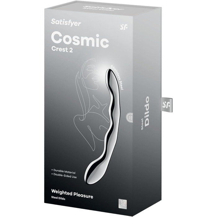 Satisfyer Cosmic Crest 2: сталевий дildo для жінок з хвильовою структурою | Інтимні іграшки | Температурні відчуття (тепле/холодне) | Ергономічний дизайн | Wellness-інструменти для жінок