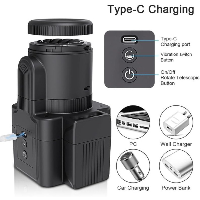 Пристрій для фітнес-тренувань для чоловіків у формі камери, телескопічна конструкція з багаточастотною системою