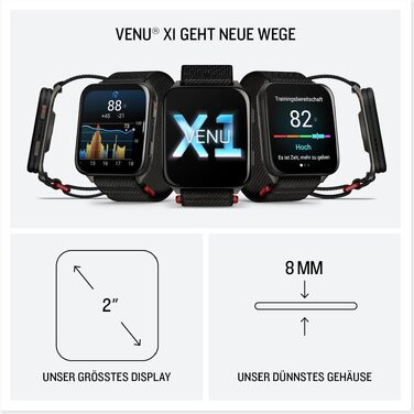 Смарт-годинник Garmin Venu X1 51мм чорний: AMOLED-дисплей 2