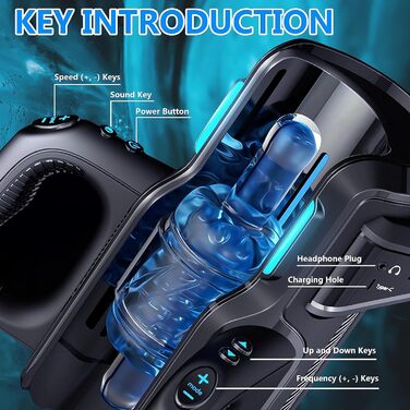 Електричний мастурбатор для чоловіків, бездротовий, 3 швидкості, 10 частот, аудіо-інтеракція