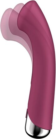 Вібратор для жіночих статевих органів Satisfyer Spinning G-Spot 1, 16,5 см, 12 вібрацій та 5 програм ротації, водонепроникний (IPX7), колір: Ягода