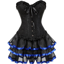 Корсетне плаття Moulin Rouge в готичному стилі, спідниця, великі розміри S-3XL, комплект, колір цегляний