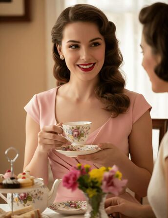 Сукня вінтаж Bbonlinedress 1950-х у стилі ретро, коктейльна Rockabilly з V-поглибленням, спідниця-кльош, вечірня, для вечірки, колір пудровий (M)