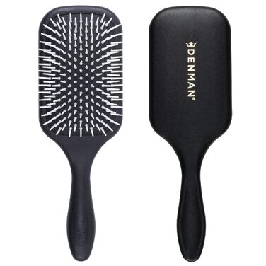 Масажна щітка для волосся Denman D38 Paddle Brush для розплутування та стайлінгу вологого і сухого волосся (будь-який тип: кучеряве, пряме, густе), чорна