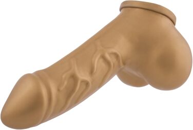 Стрижень для пеніса Danny Gold, 11,5 см - стрижень, екстендер, манжета для пеніса з текстурою, мішком та виразною головкою з латексу - ЗРОБЛЕНО В НІМЕЧЧІ