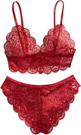 Жіноча нічна сорочка babydoll з V-подібним вирізом, Tanga, червона (C2-red, S)