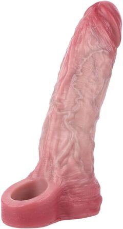 Реалістичний пеніс-сleeve з кільцем для яєчок та структурою вен, для подовження та продовження часу, збільшення пеніса, масаж G-точки, секс-іграшка для пар (OS-ADL5071)