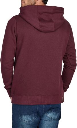 Чоловіча толстовка на блискавці з капюшоном riverso Regular Fit RIVThilo, колір Port Red Melange