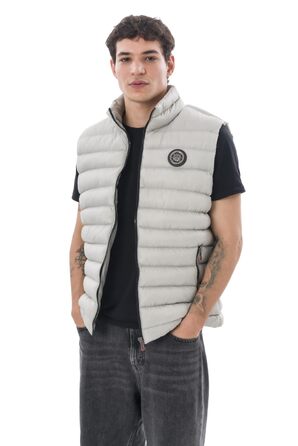 Чоловічий жилет-дутик Premium Puffer — м'яка тканина та підкладка, колір сірий (Stein), розмір XXL