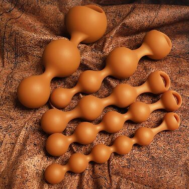 Анальні кульки з рідкого силікону з кільцем для утримання сперми, анальна ланцюжок, анальний плагін, анальні кульки, анус-мастурбатор, фетиш, анальна спринцівка, силіконовий секс-іграшка для чоловіків та жінок (L)