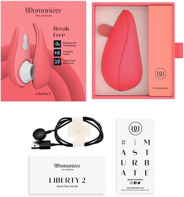 Womanizer Pleasure Air Toy – Стимулятор клітора з 8 рівнями інтенсивності, водонепроникний вібратор для жінок та пар, Sage Green (Pink, Liberty 2)