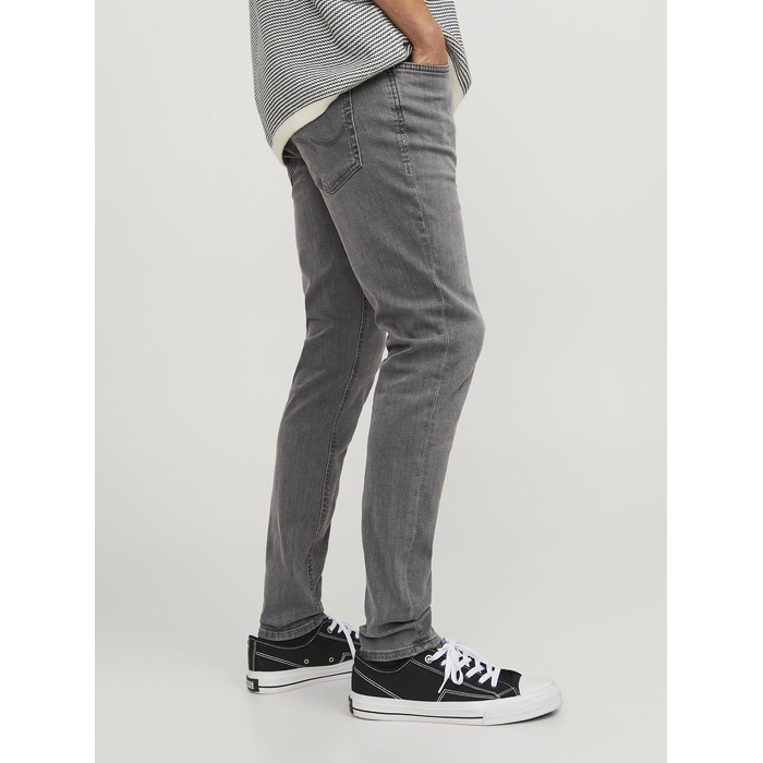 Чоловічі вузькі джинси Jack & Jones JJILIAM Skinny Fit, сірий денім, 32W/34L