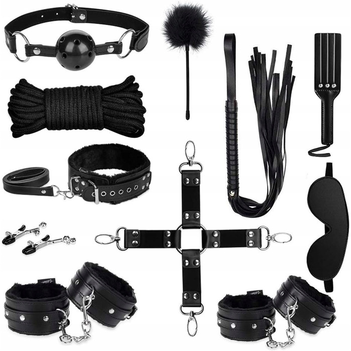 Набір для пар: BDSM аксесуари, вібратор з рельєфом та анальна пробка