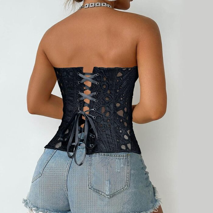 Корсет-топ для повних грудей: чорний корсет-шпеціаліст, готичний корсет, корсет-формувач, великі розміри, вінтажний стиль